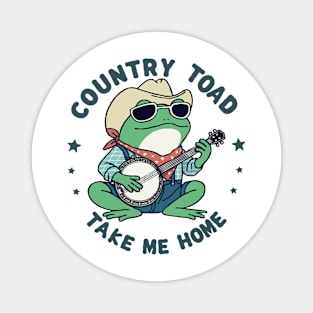 Country Toad Take Me Home Magnet